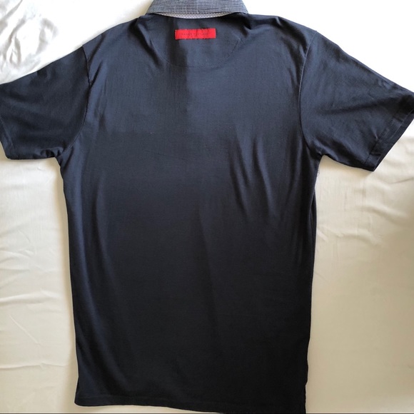 Navy Blue Slim Fit Polo - Picture 3 of 3